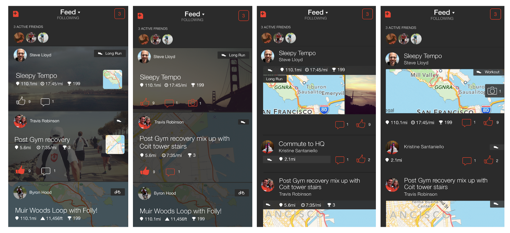 Strava Social Feed — view 3