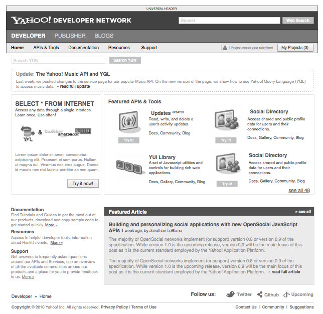 Yahoo! Developer Network