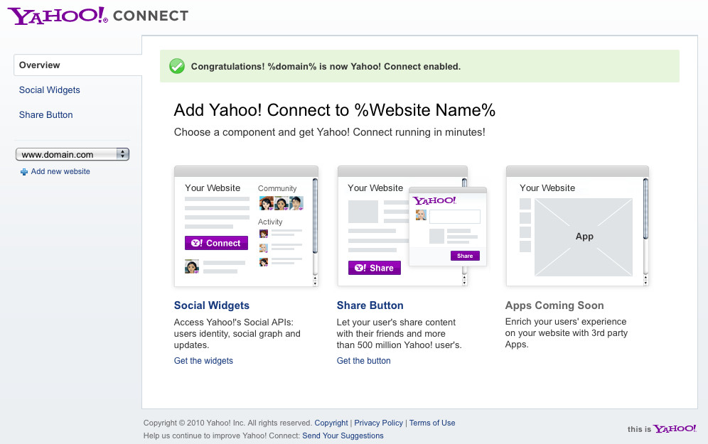 Yahoo! Sharing Widget